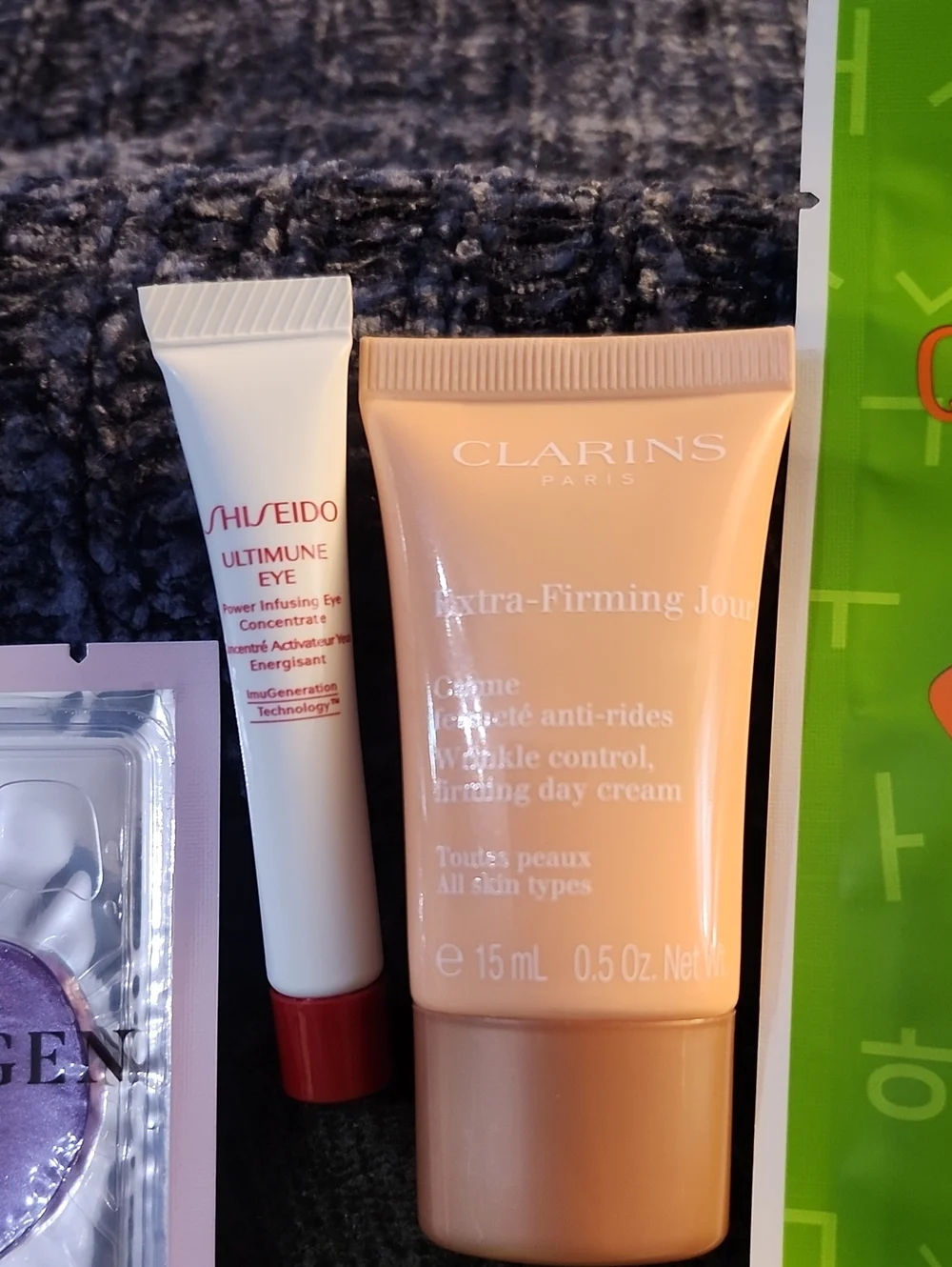 11pc Care Bundle La Mer, Eye Patch Clarins Murad Becca Pouch Necklace Shlseido